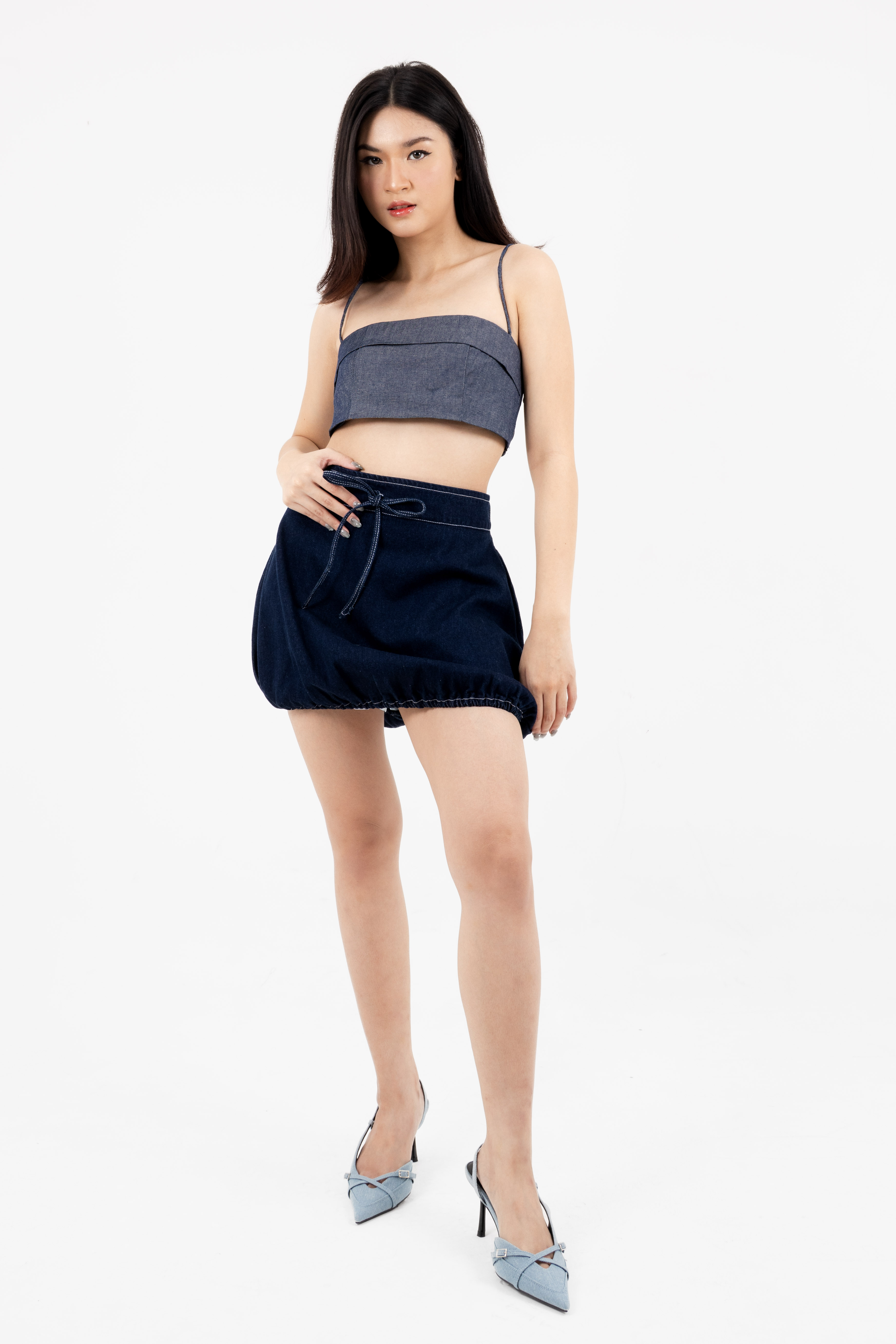 Flora Denim Skort