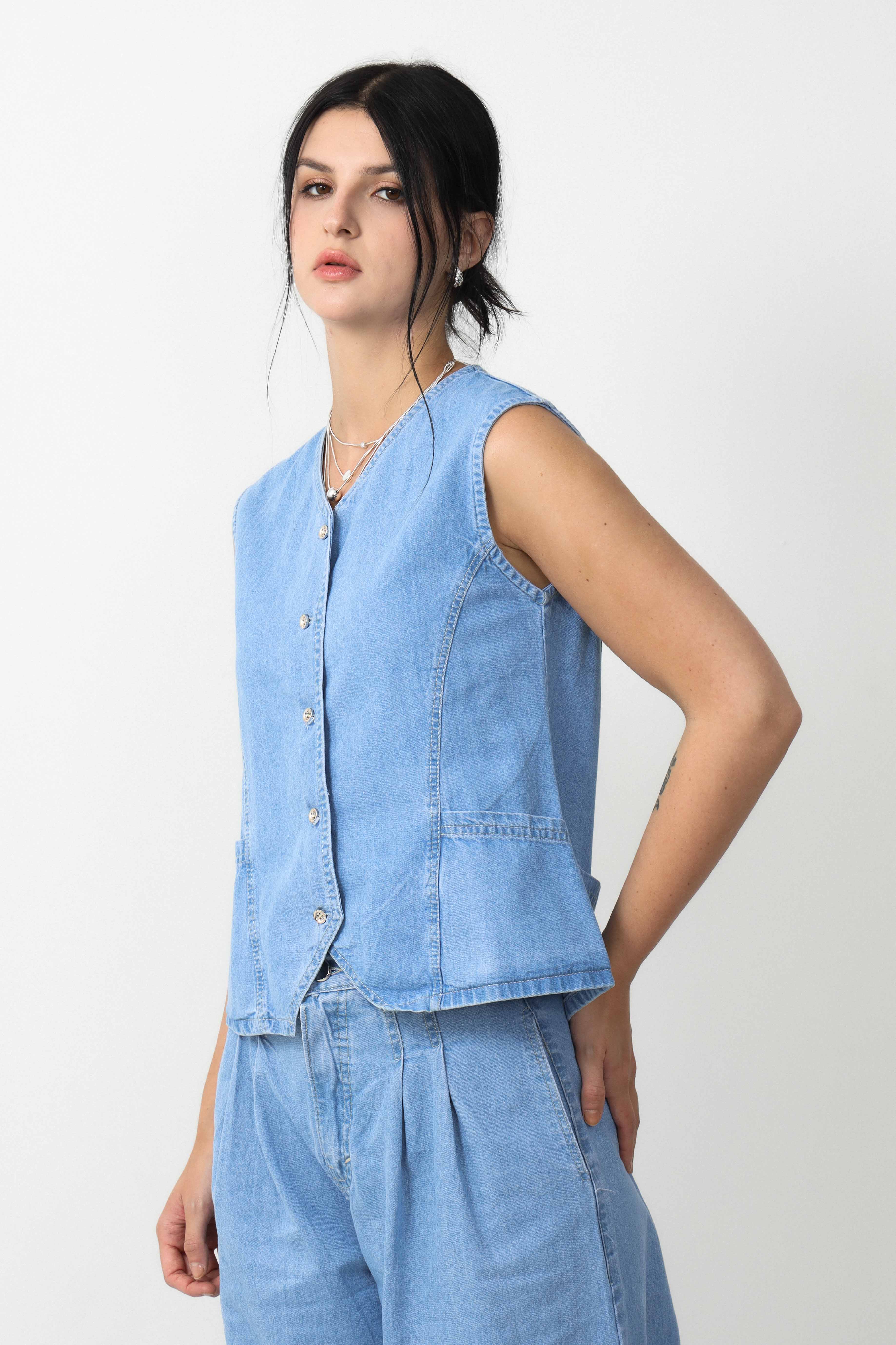 Karmelitha Denim Vest
